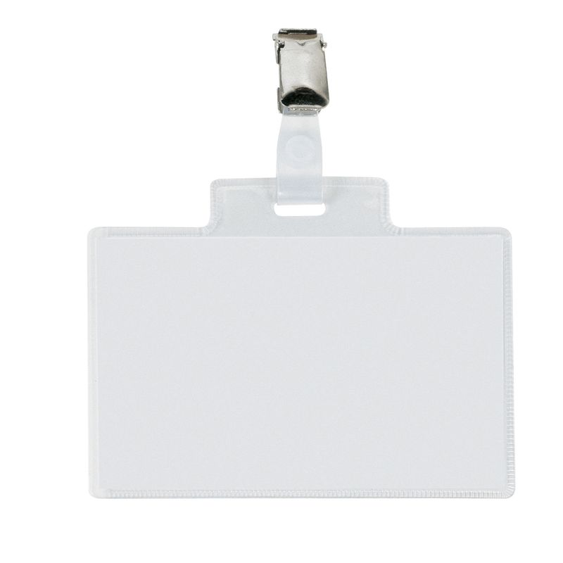 Portanome Pass 4E - clip in metallo - c/cartoncino - 11 x 7 cm - Sei Rota - conf. 100 pezzi SEI ROTA