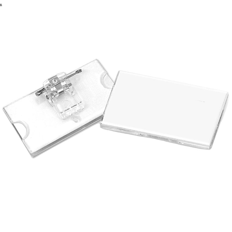 Portabadge con clip e spilla - 6,5 x 3 cm - Lebez LEBEZ