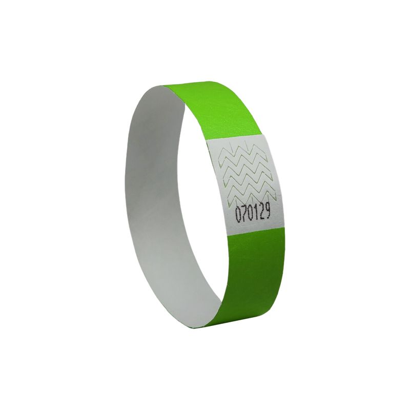 Braccialetti identificativi - in Tyvek - verde fluo - 265 x 19 mm - 50 fogli - 10 et/fg - Avery - Conf. 500 pezzi AVERY