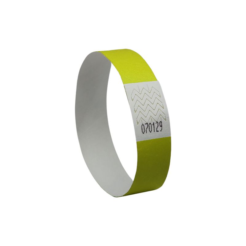 Braccialetti identificativi - in Tyvek - giallo fluo - 265 x 19 mm - 50 fogli - 10 et/fg - Avery - Conf. 500 pezzi AVERY