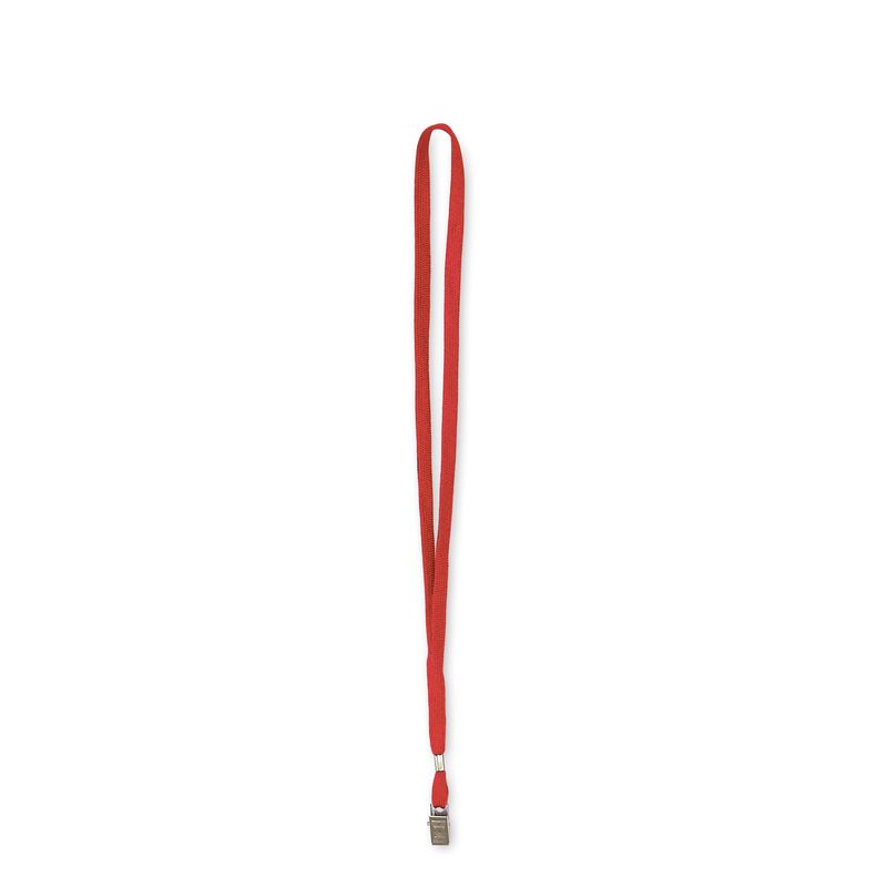 Cordoncino per portabadge - 49 x 1 cm - rosso - Lebez - conf. 100 pezzi LEBEZ