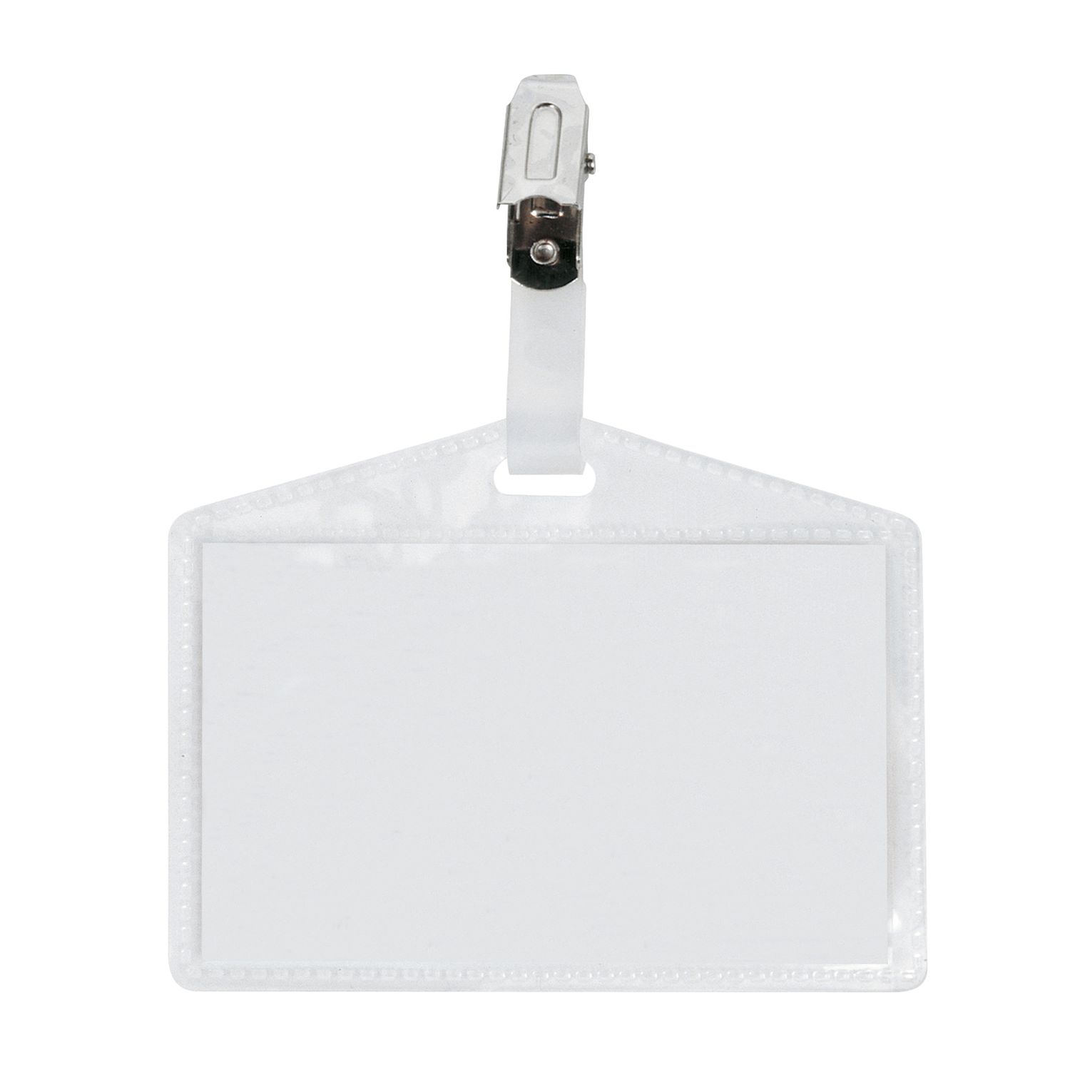 Portanome Pass 3P - clip in metallo - senza cartoncino - 9,5 x 6 cm - PP - buccia - Sei Rota - conf. 10 pezzi SEI ROTA