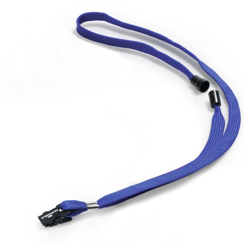 Cordoncino per portabadge - 44 x 1 cm - tessuto - blu - Durable - conf. 10 pezzi DURABLE