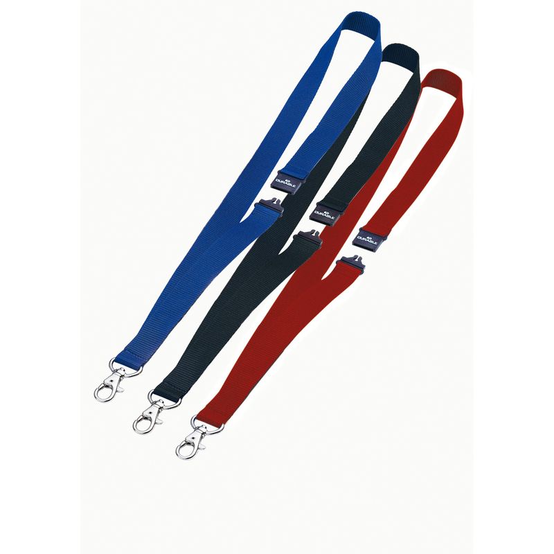 Cordoncini portabadge - larghezza 2 cm - rosso - Durable - conf. 10 pezzi DURABLE