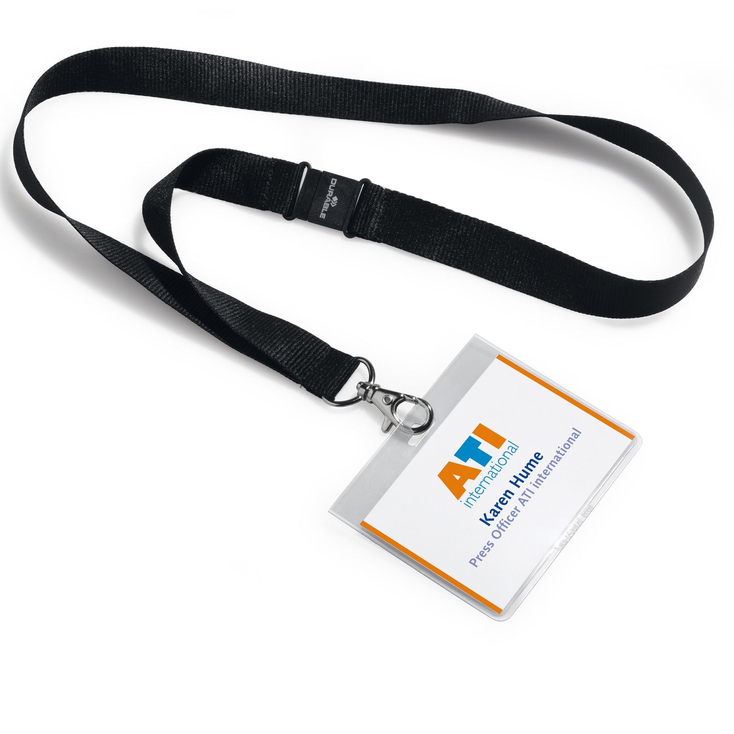 Portanome con cordoncino - 6 x 9 cm - Durable - conf. 5 pezzi DURABLE