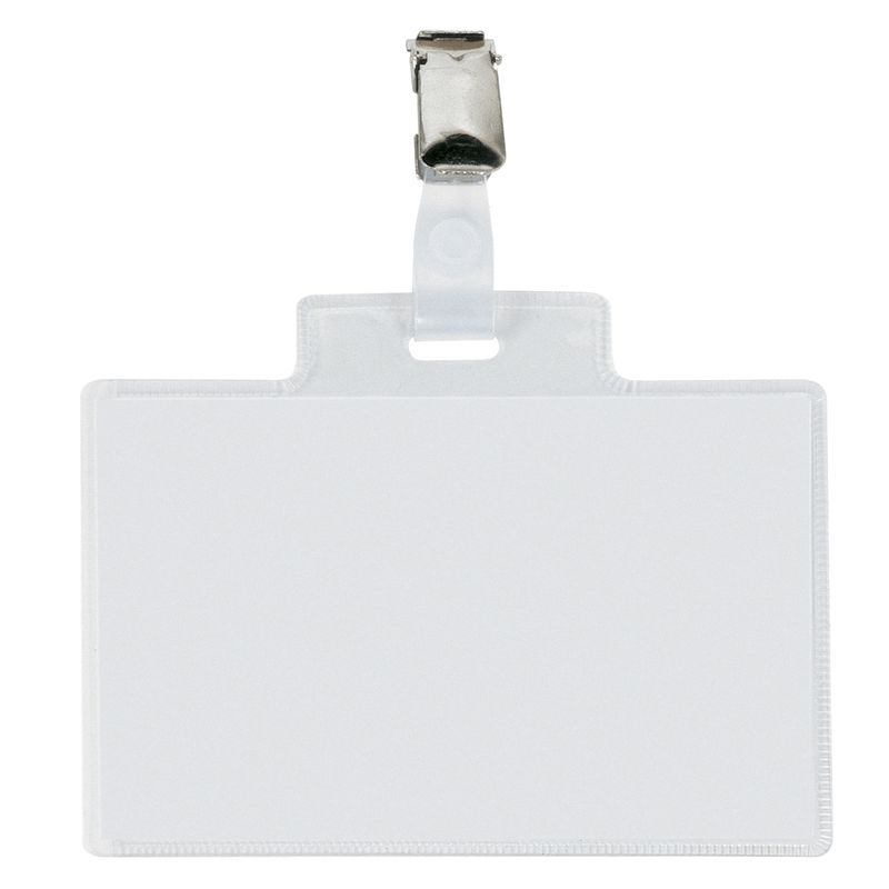 Portanome Pass 4E - 11 x 7 cm - metallo - con clip - Sei Rota - conf. 10 pezzi SEI ROTA