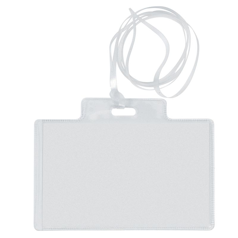 Portanome Pass 3EC - con cordoncino trasparente - 9,5 x 6 cm - PVC - Sei Rota - conf. 10 pezzi SEI ROTA