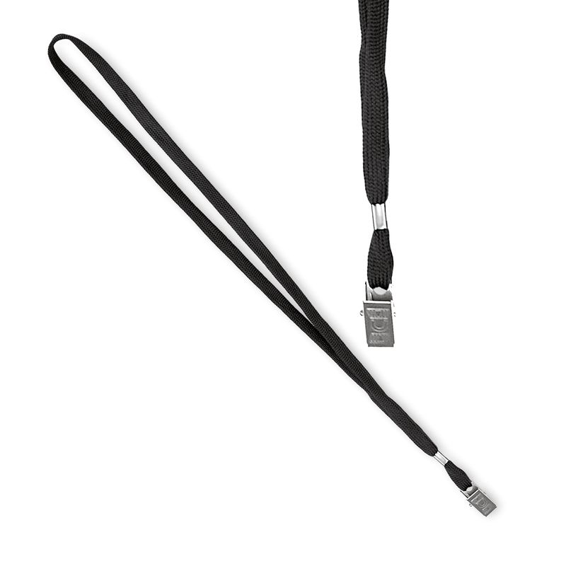 Cordoncino per portabadge - 49 x 1 cm - nero - Lebez - conf. 100 pezzi LEBEZ