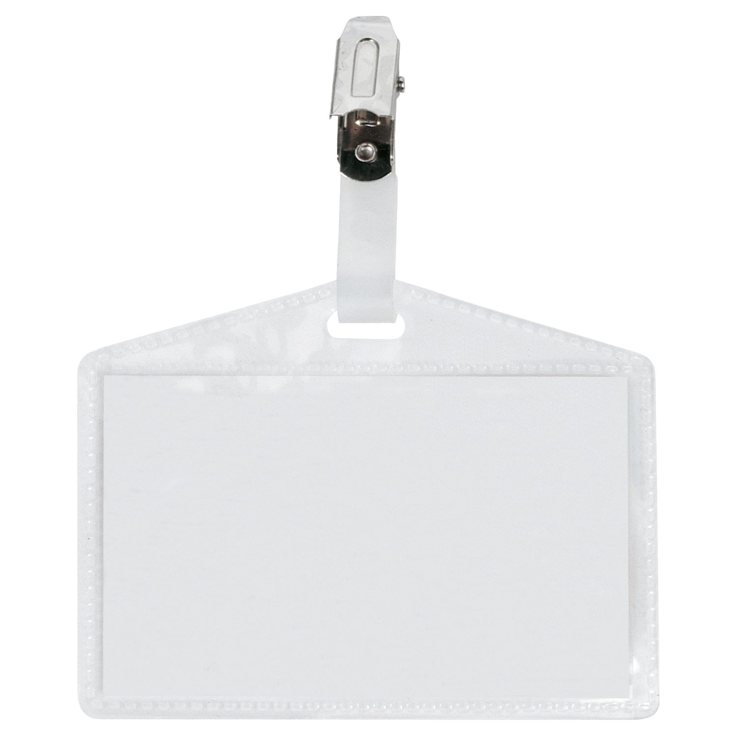 Portanome Pass 3P - clip in metallo - senza cartoncino - 9,5 x 6 cm - PP - buccia - Sei Rota - conf. 100 pezzi SEI ROTA