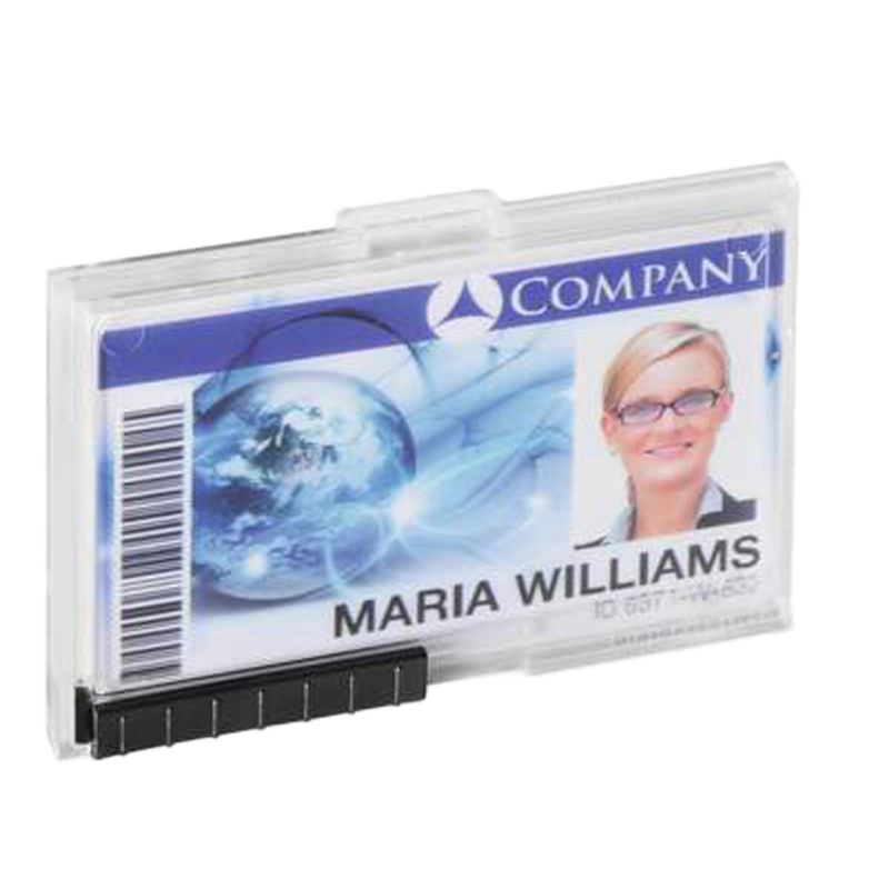 Portabadge PushBox Duo - 2 tessere inseribili - 5,4 x 8,7 cm - Durable - conf. 10 pezzi DURABLE