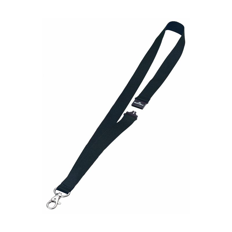 Cordoncini portabadge - larghezza 2 cm - nero - Durable - conf. 10 pezzi DURABLE