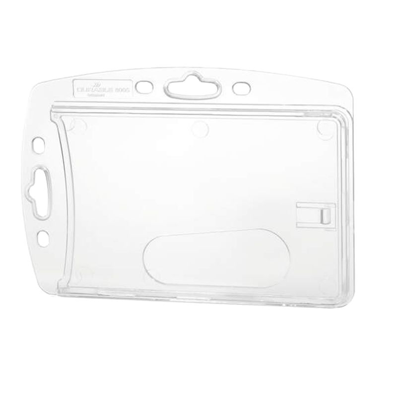 Portabadge rigido - 5,4 x 8,7 cm - trasparente - Durable - conf. 10 pezzi DURABLE