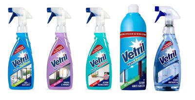 Vetril komplette Produktlinie für die tägliche Haushaltsreinigung im Format 12 x 650 ml