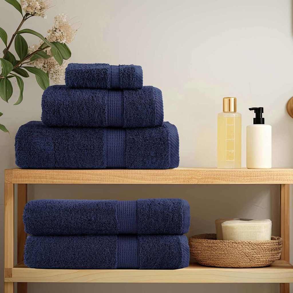 Asciugamano per Ospiti SOLUND 10 pcs Blu navy 15 x 21 cm vidaXL