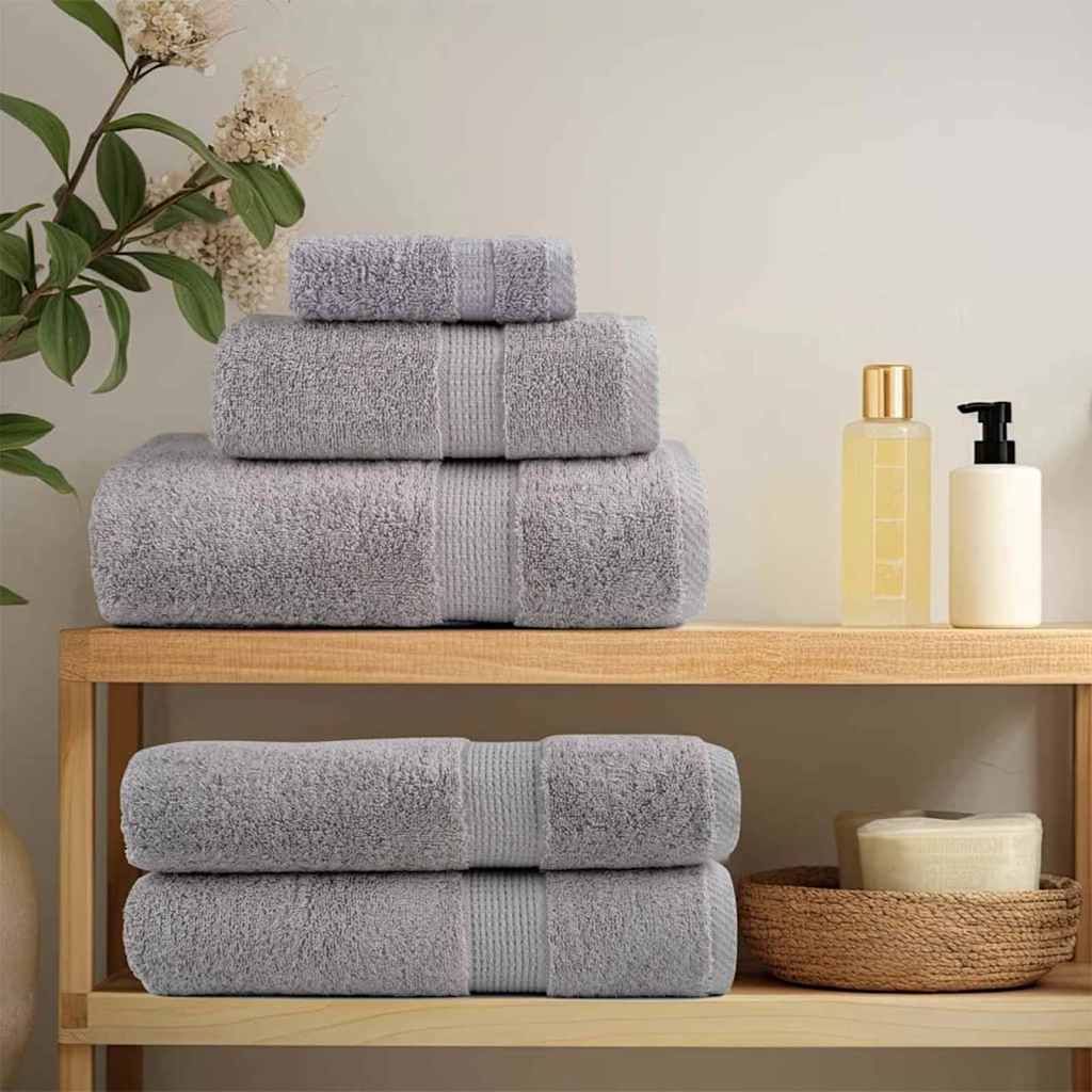 Asciugamano per Ospiti SOLUND 10 pcs Grigio 15 x 21 cm 550 gsm vidaXL