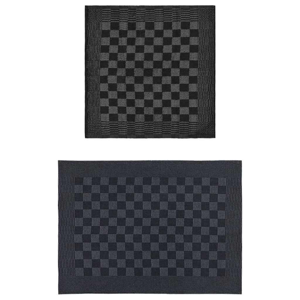 Set Strofinacci 20 pz in Cotone Nero e Grigio vidaXL