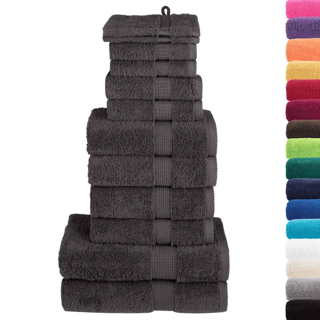 Set ASciugamani SOLUND 12 pz Antracite 600 gsm vidaXL