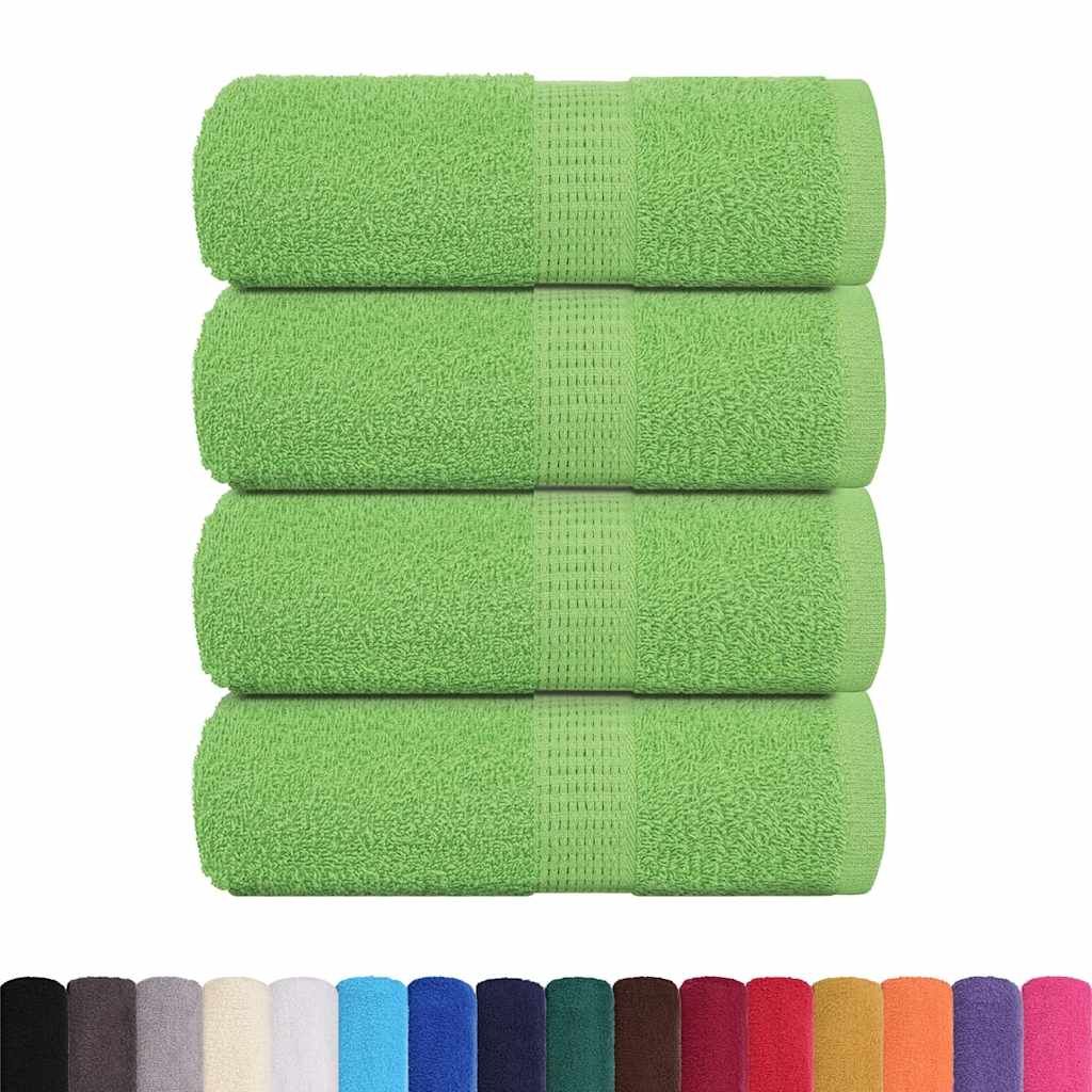 Asciugamani FROGN 4 pz Verde Mela 30x30 cm 360 g/m² vidaXL