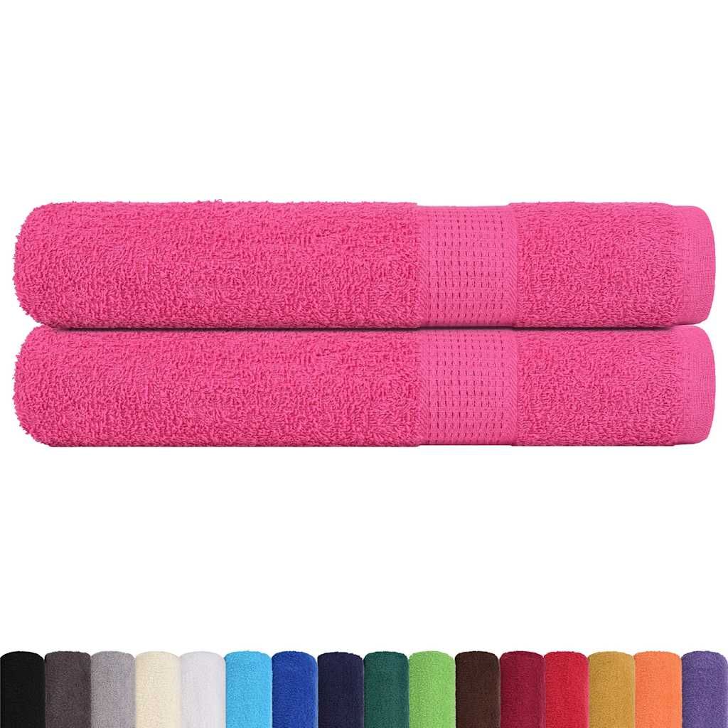 Asciugamani per sauna FROGN 2 pezzi Rosa 80x200 cm 360 g/m² vidaXL