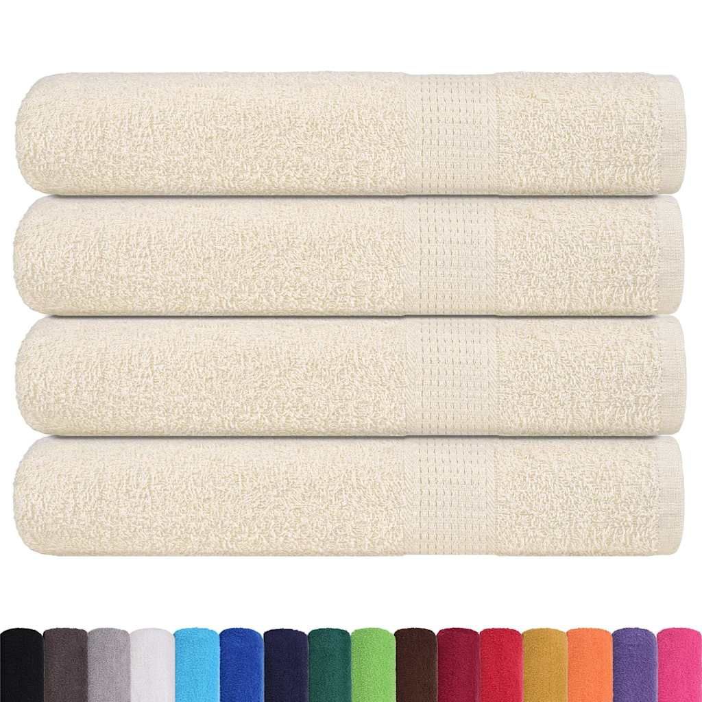 Asciugamani per sauna FROGN 4 pezzi Crema 80x200 cm 360 g/m² vidaXL