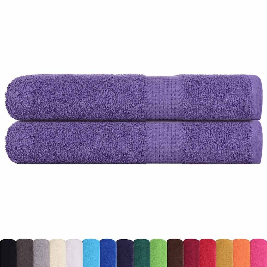 Asciugamani per sauna FROGN 2 pezzi Viola 80x200 cm 360 g/m² vidaXL