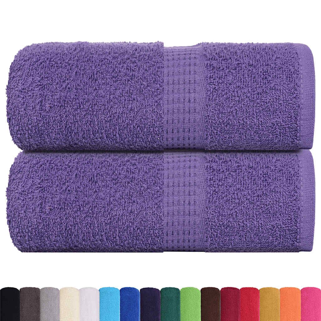 Asciugamani FROGN 2 pz Viola 30x30 cm 360 g/m² vidaXL