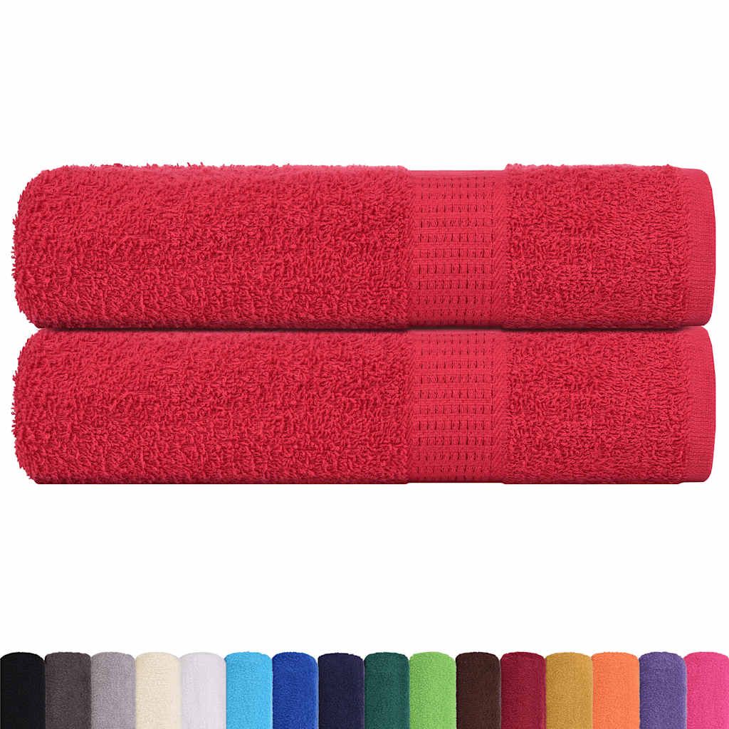 Asciugamani FROGN 2 pz Rosso 50x100 cm 360 g/m² vidaXL