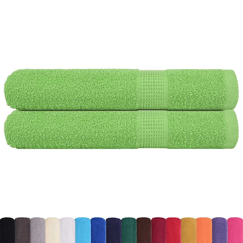 Asciugamani per sauna FROGN 2 pz Verde mela 80x200 cm 360 g/m² vidaXL