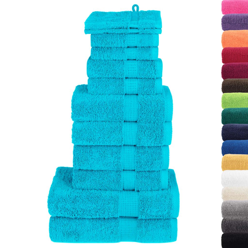 Set ASciugamani SOLUND 12 pz Turchesi 600 gsm vidaXL