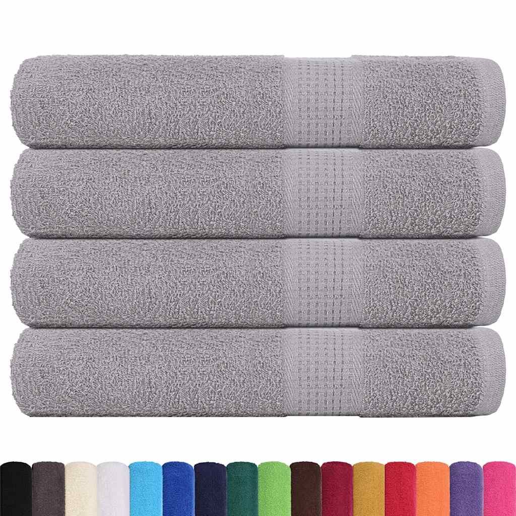 Asciugamani per sauna FROGN 4 pz Grigio 80x200 cm 360 g/m² vidaXL