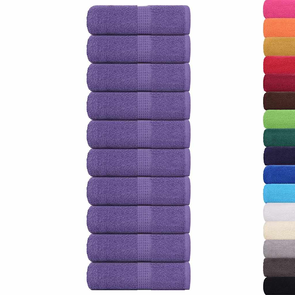 Asciugamani per ospiti FROGN 10 pz Viola 30x50 cm 360 g/m² vidaXL