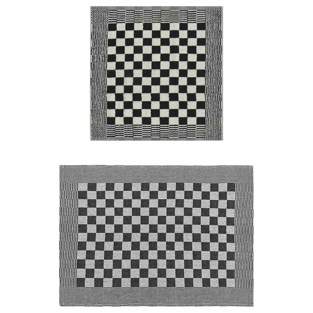 Set Strofinacci 50 pz in Cotone Nero e Bianco vidaXL