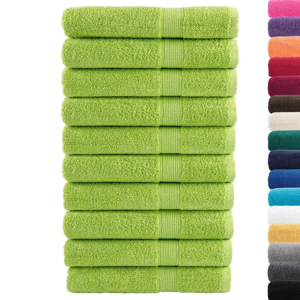 Asciugamani Premium SOLUND 10pz Verdi 100x200 cm 600 g/m² vidaXL