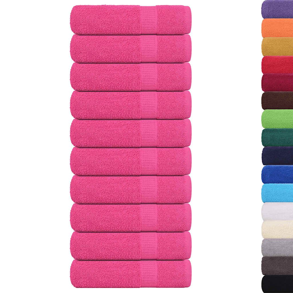 Asciugamani da bagno FROGN 10 pz Rosa 100x150 cm 360 g/m² vidaXL