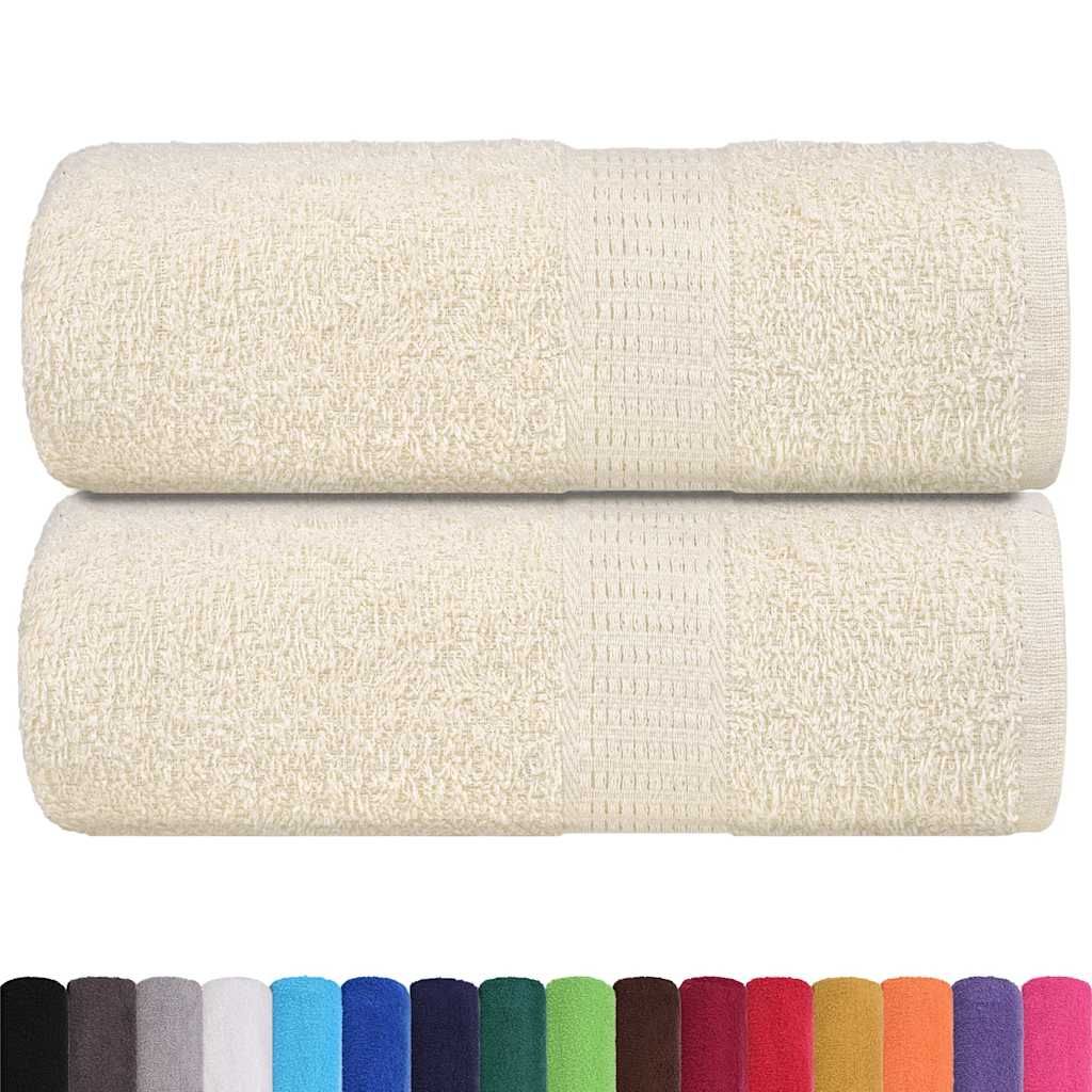 Asciugamani per ospiti FROGN 2 pz Crema 30x50 cm 360 g/m² vidaXL