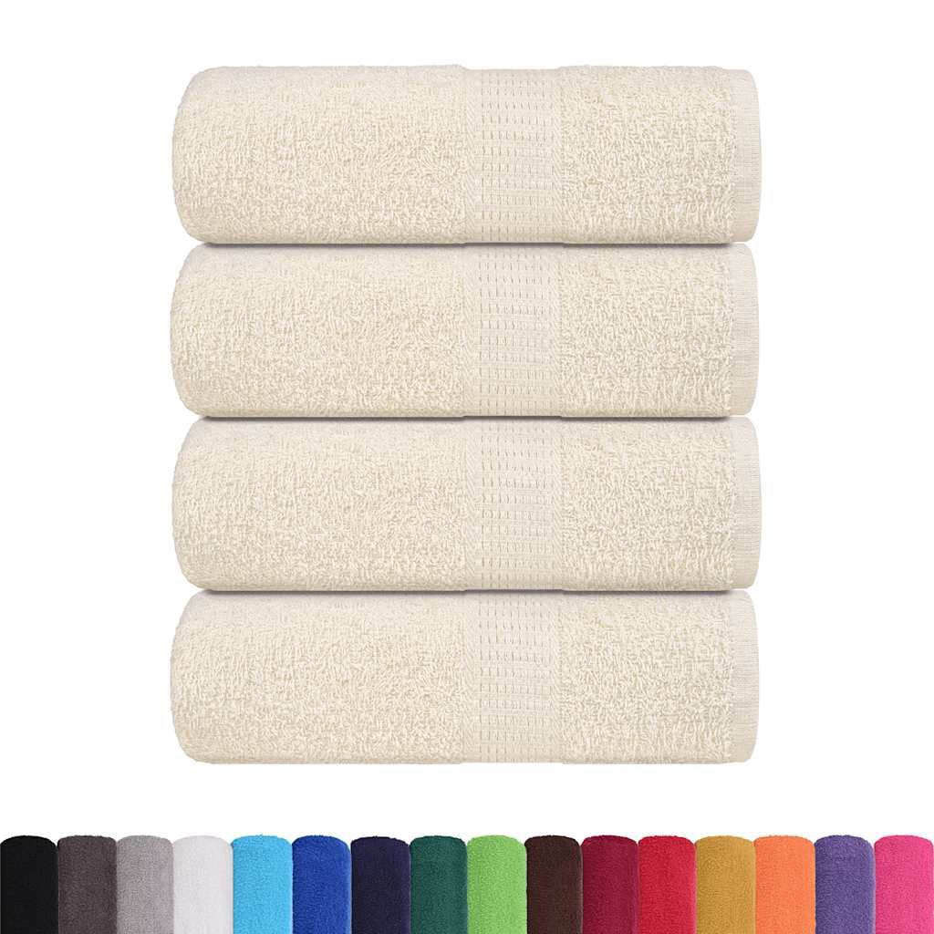 Asciugamani per ospiti FROGN 4 pz Crema 30x50 cm 360 g/m² vidaXL