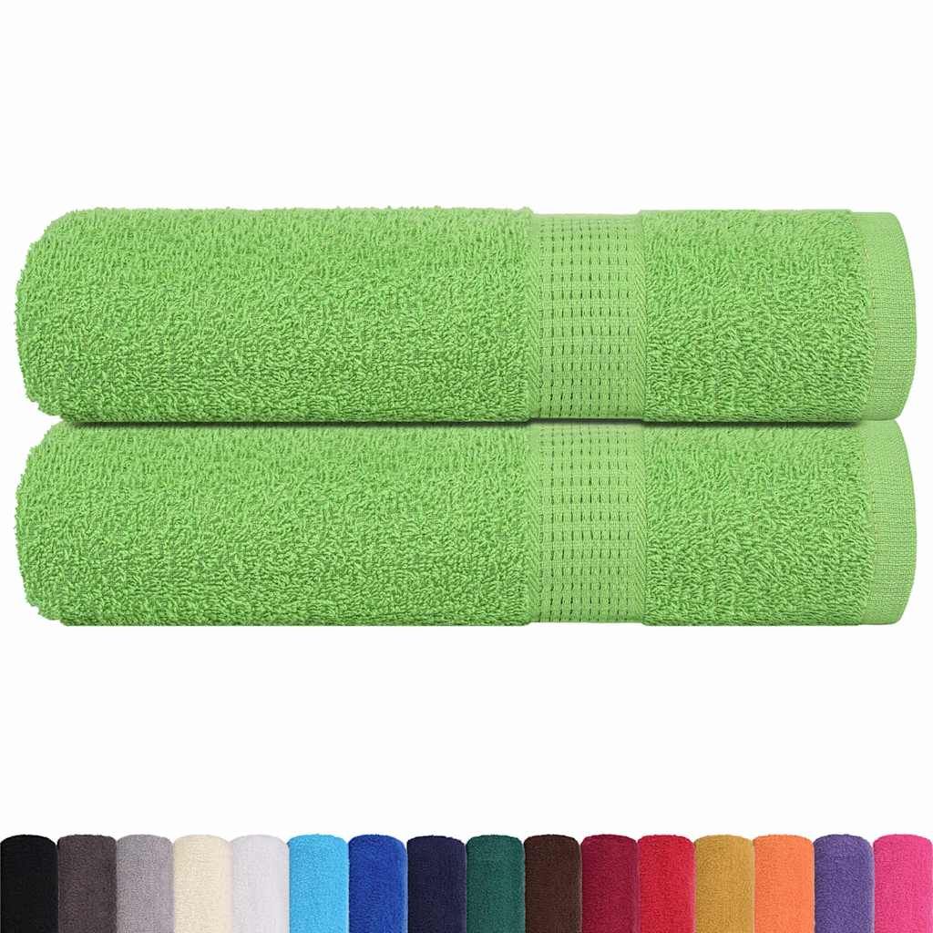 Asciugamani FROGN 2 pz Verde Mela 50x100 cm 360 g/m² vidaXL