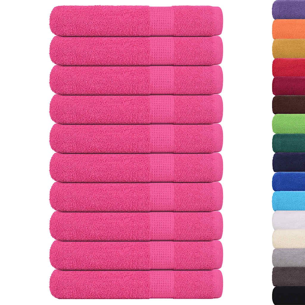 Asciugamani per sauna FROGN 10 pezzi Rosa 80x200 cm 360 g/m² vidaXL