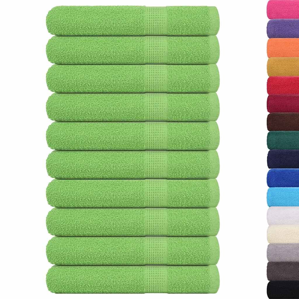 Asciugamani FROGN 10 pz Verde Mela 100x200 cm 360 g/m² vidaXL