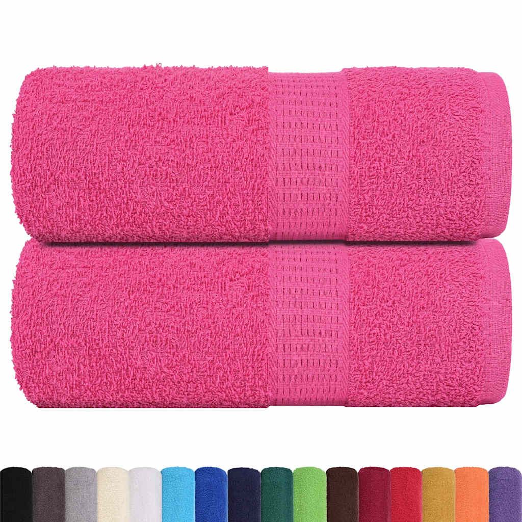 Asciugamani per ospiti FROGN 2 pz Rosa 30x50 cm 360 g/m² vidaXL