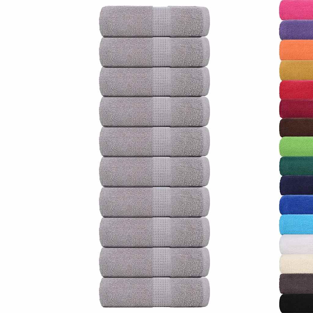 Asciugamani FROGN 10 pz Grigio 30x30 cm 360 g/m² vidaXL