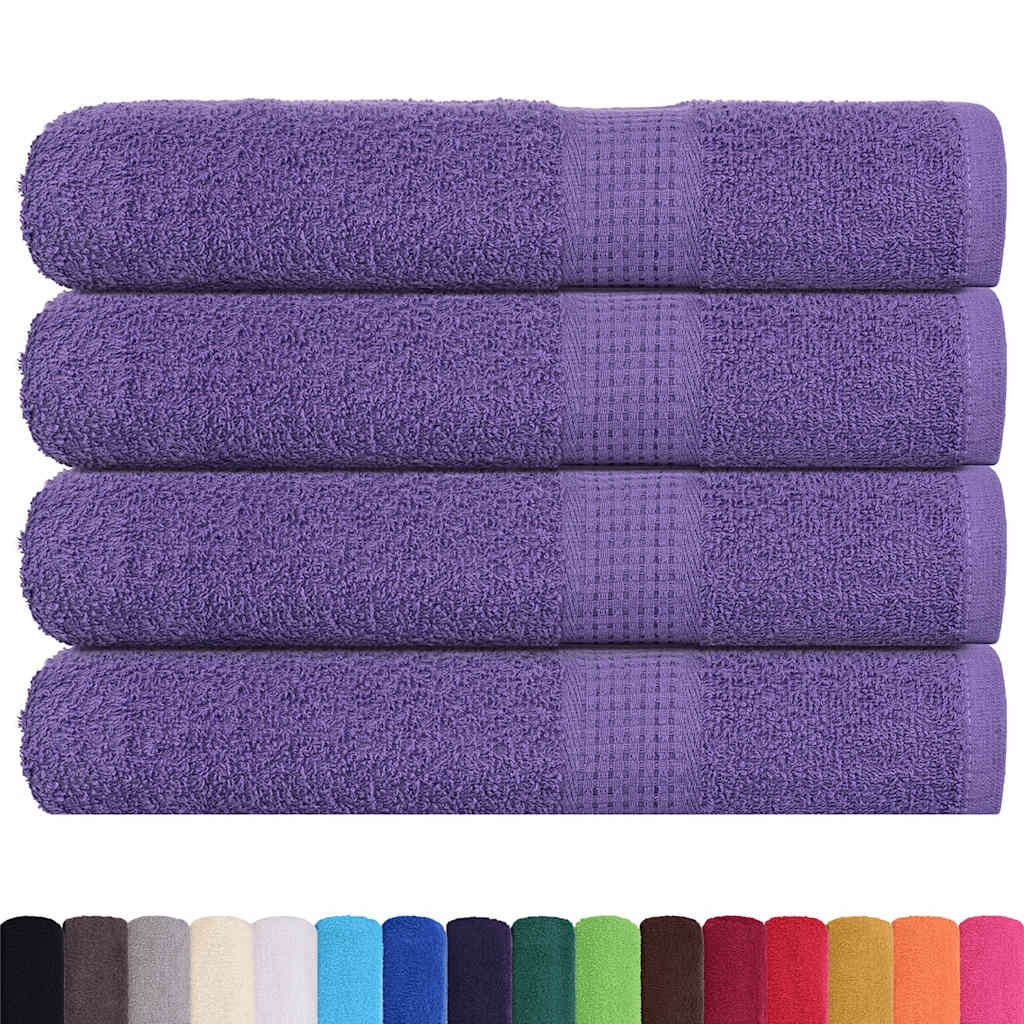 Asciugamani FROGN 4 pz Viola 100x200 cm 360 g/m² vidaXL