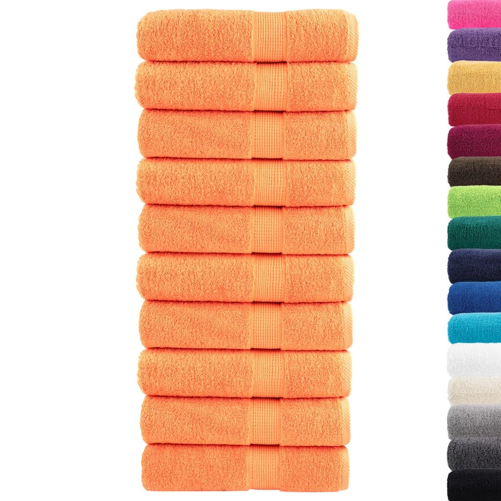 Asciugamani Doccia SOLUND 10 pz Arancioni 70x140cm 600g/m² vidaXL