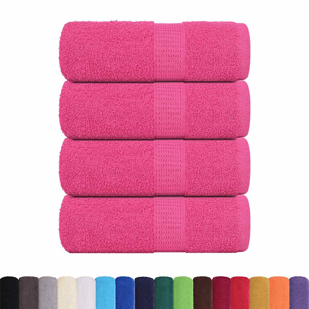 Asciugamani per ospiti FROGN 4 pz Rosa 30x50 cm 360 g/m² vidaXL