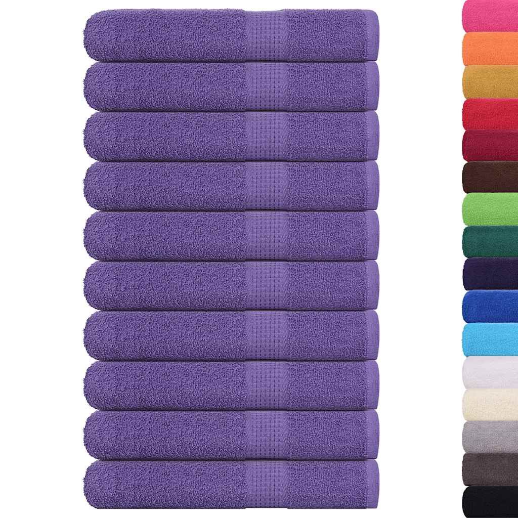 Asciugamani per sauna FROGN 10 pezzi Viola 80x200 cm 360 g/m² vidaXL