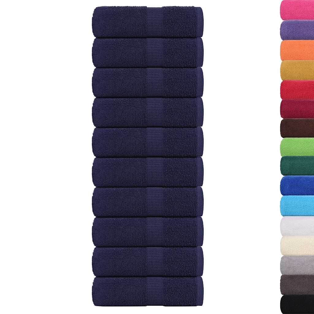 Asciugamani da bagno FROGN 10 pz Blu navy 30x30 cm 360 g/m² vidaXL