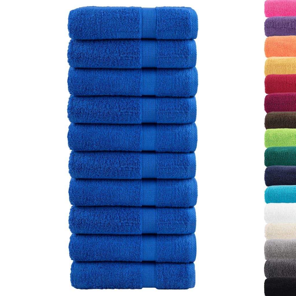Asciugamani da bagno Premium SOLUND 10 pz Blu 100x150 cm 600 g/m² vidaXL