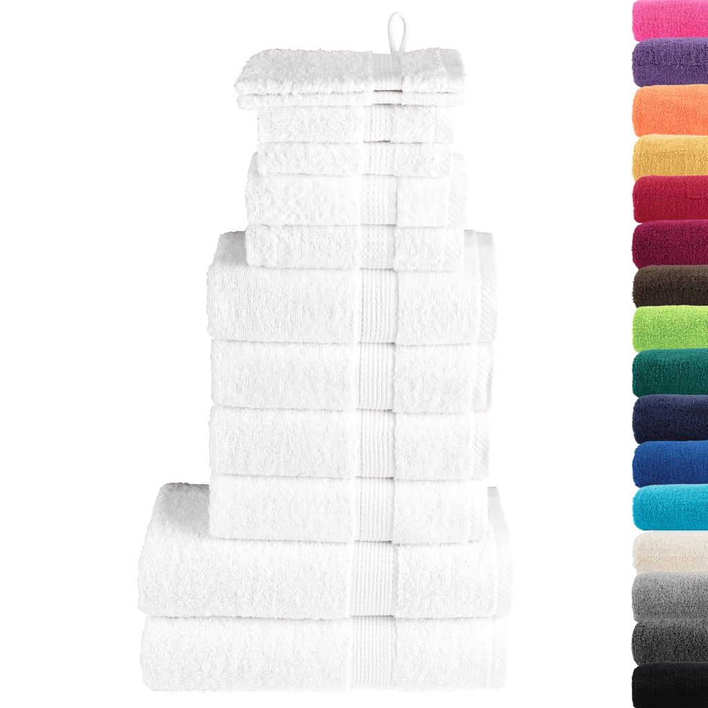 Set ASciugamani SOLUND 12 pz Bianchi 600 gsm vidaXL