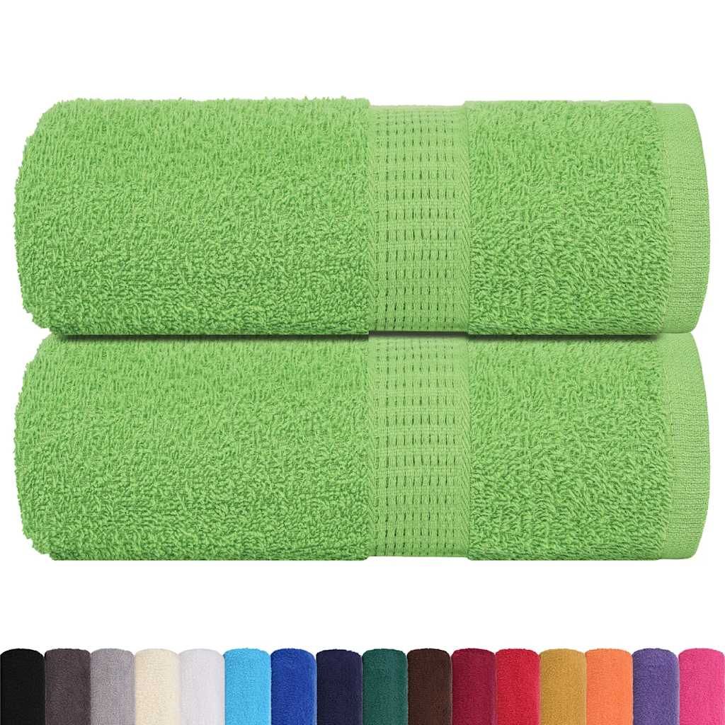Asciugamani FROGN 2 pz Verde Mela 30x30 cm 360 g/m² vidaXL