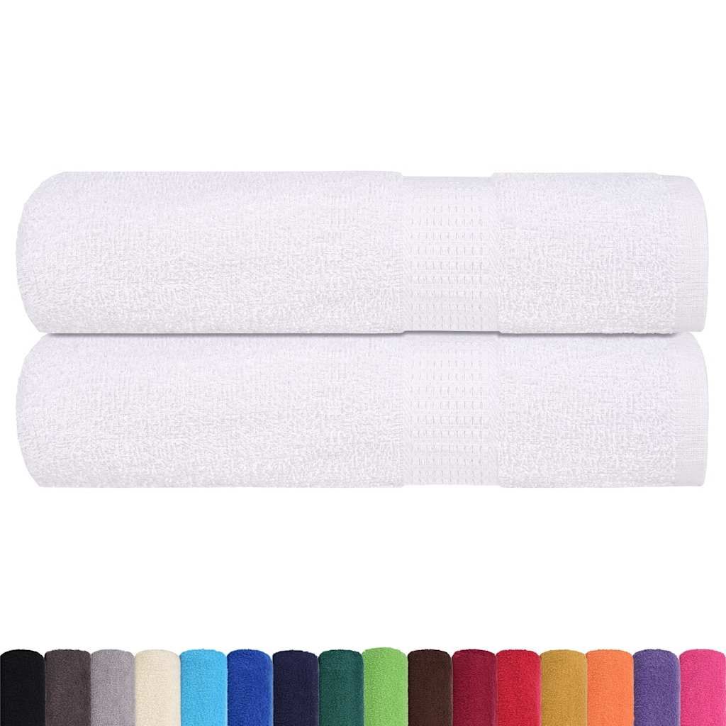Asciugamani da doccia FROGN 2 pz Bianco 70x140 cm 360 g/m² vidaXL